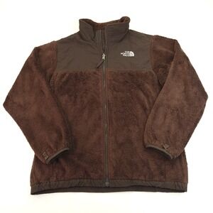 The North Face Jacket Youth XL‎ Brown Fleece Full Zip Mock Neck Warm